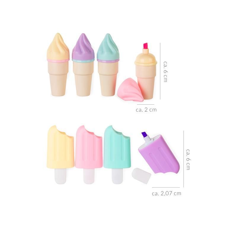 GOOD FEELINGS Ice Cream Highlighter Pastel Set of 4, 2 assorted