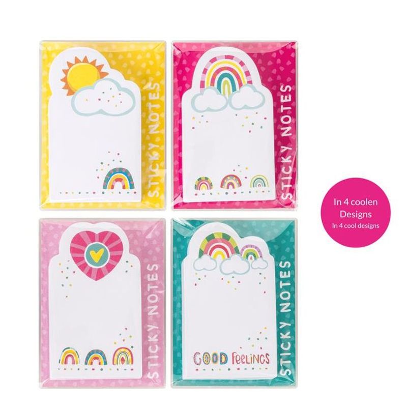 GOOD FEELINGS Mini Sticky Notes 80 sheets, 4 assorted