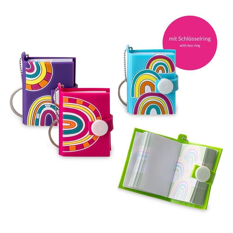 GOOD FEELINGS Mini Notebook with Keychain, 4 assorted