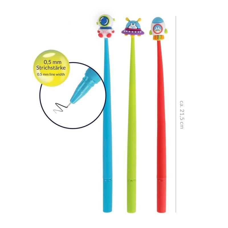 SPACE ADVENTURE Fineliner Wiggle Figure 0,5mm line width, 3 assorted