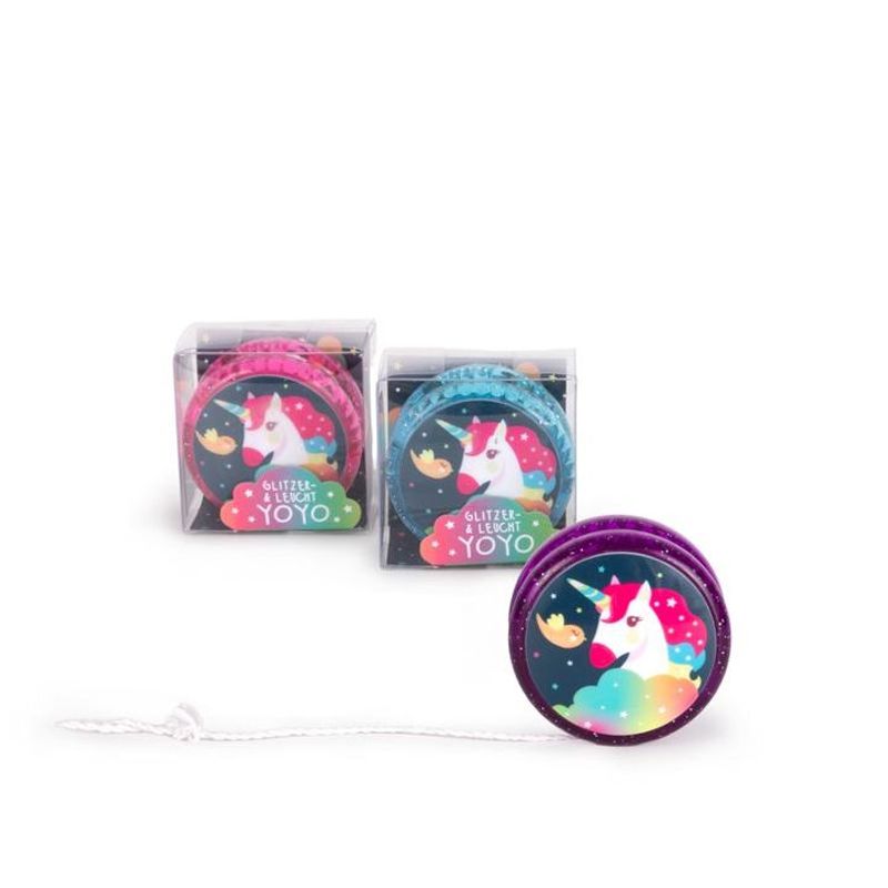 DREAMLAND Glitter yoyo with light, 3 assorted