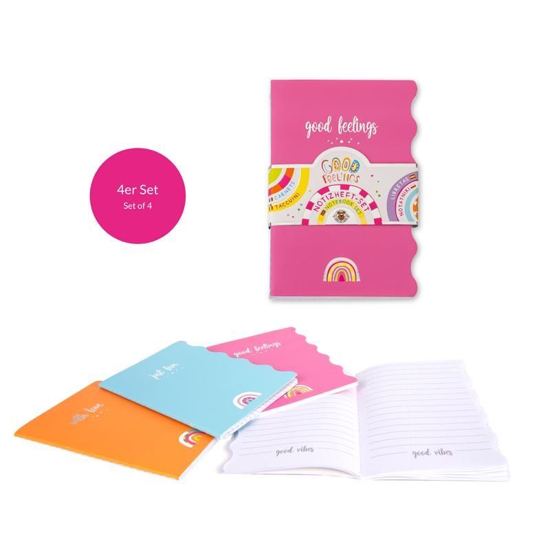 GOOD FEELINGS Notebook Set of 4, 4x32 sheets