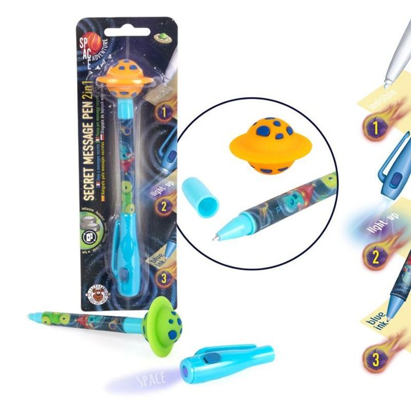 SPACE ADVENTURE Secret Message Pen with biros, 2 assorted