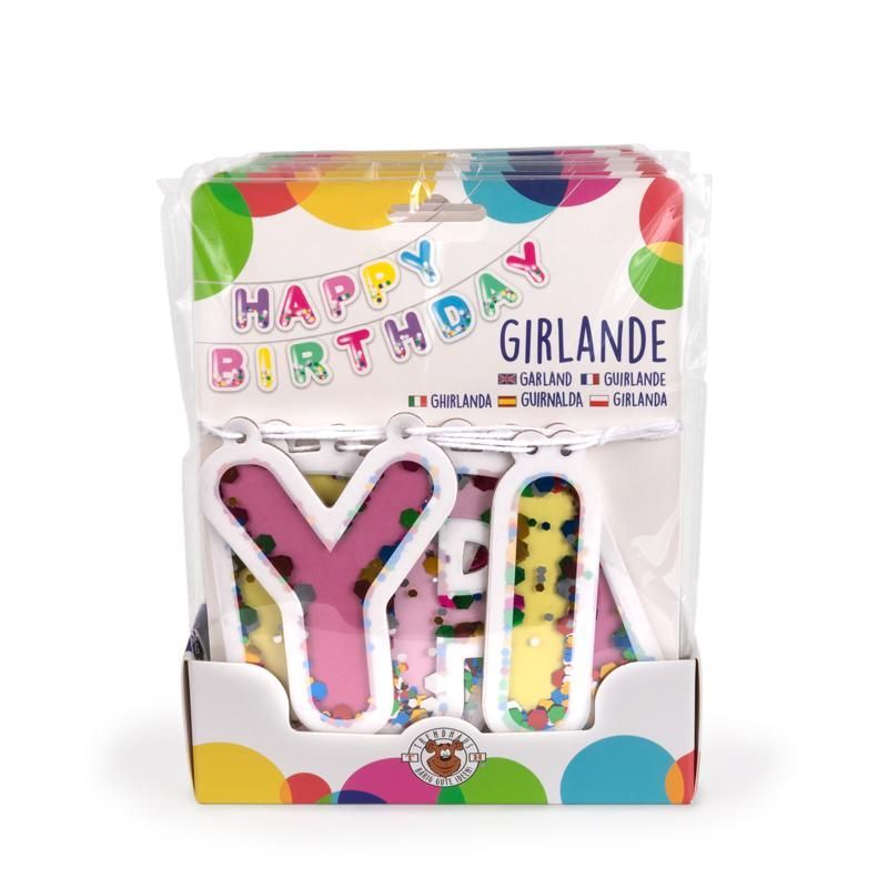BIRTHDAY FUN Confetti Garland Happy Birthday