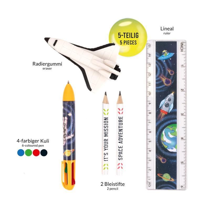 SPACE ADVENTURE Writing Sets 5 pieces