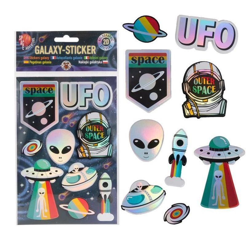 SPACE ADVENTURE Galaxy Sticker Holography Set of 9