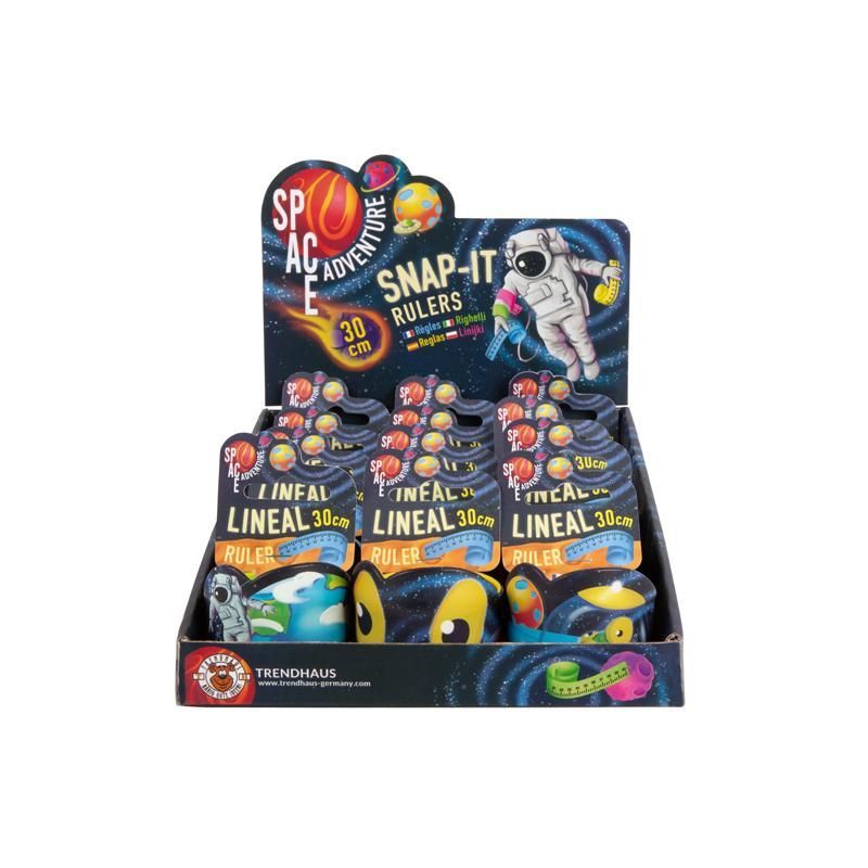 SPACE ADVENTURE Snap-It Rulers 30cm, 4 assorted