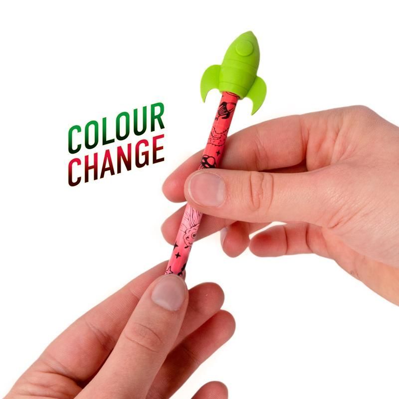 SPACE ADVENTURE Pencil & Eraser Colour Change, assorted 4 colours