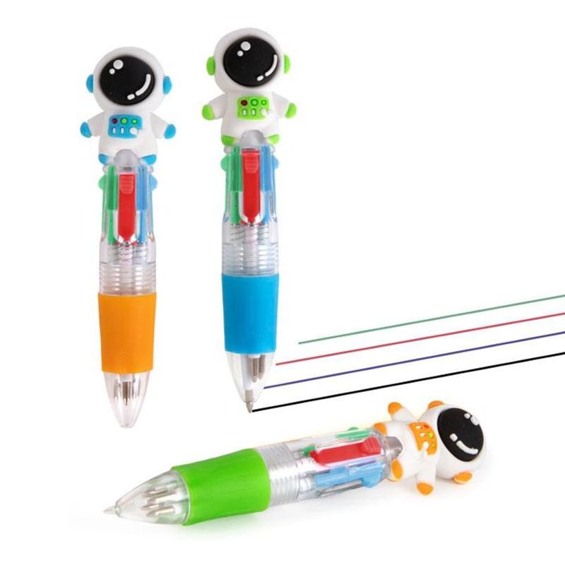 SPACE ADVENTURE Multi-colour pen with topper, 3 assorted