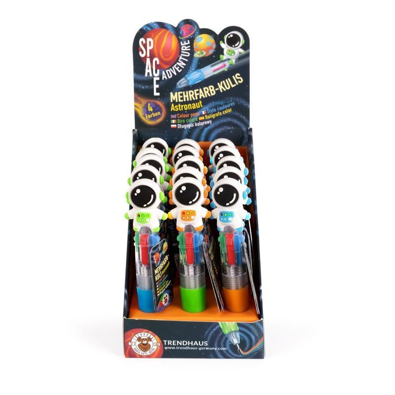 SPACE ADVENTURE Multi-colour pen with topper, 3 assorted