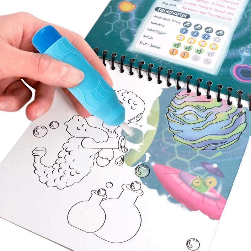 SPACE ADVENTURE Aqua colouring books including pen