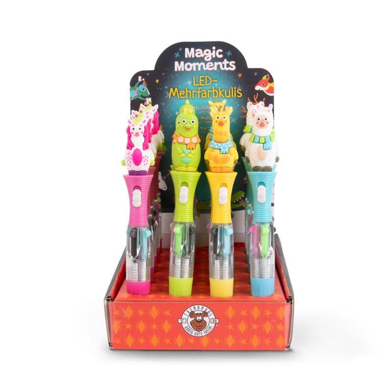MAGIC MOMENTS WS LED-multi-colour pen with topper, 4 assorted