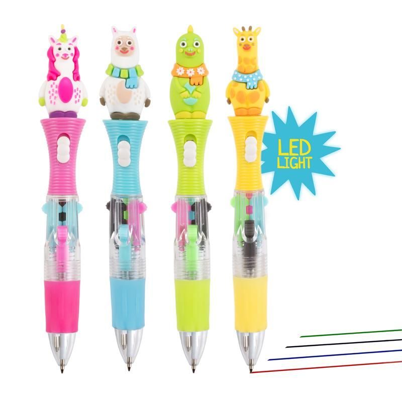 MAGIC MOMENTS WS LED-multi-colour pen with topper, 4 assorted