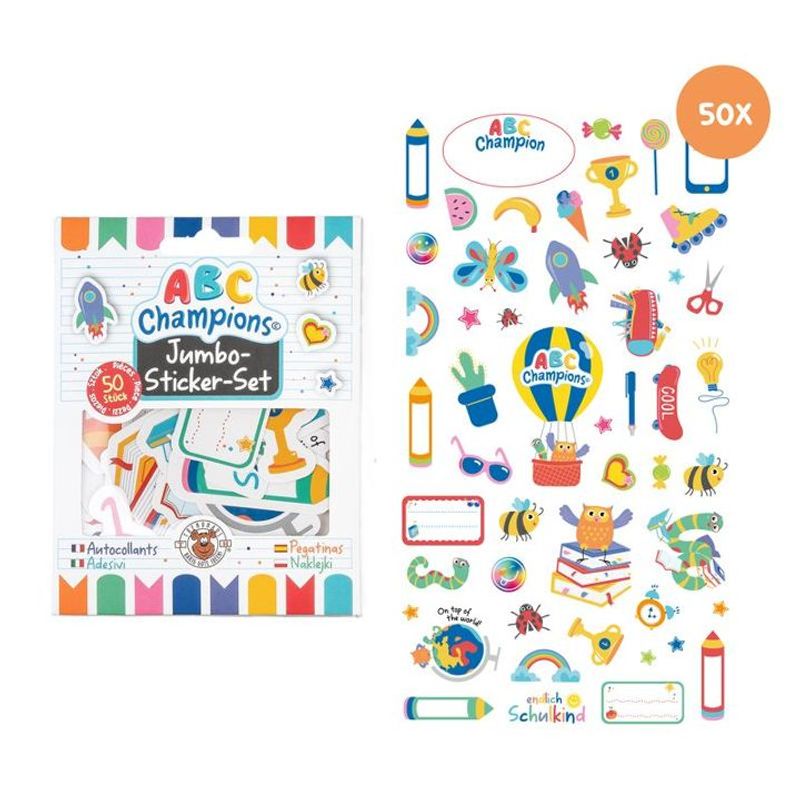 ABC CHAMPIONS Jumbo sticker set 50 pieces