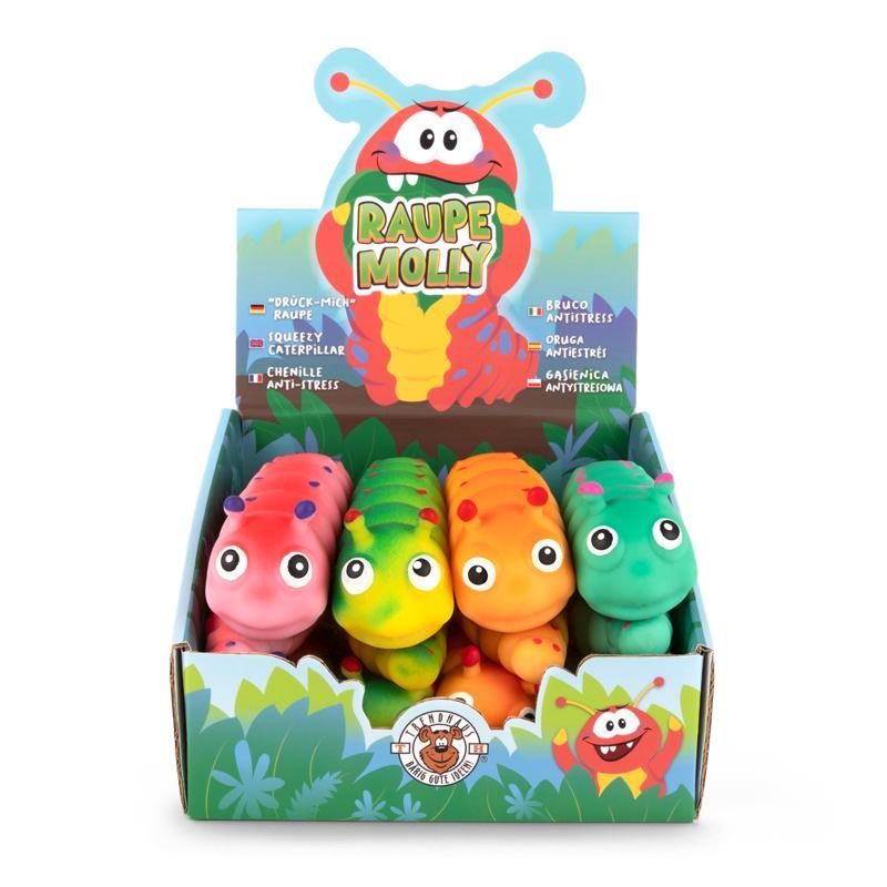 Squeezy Caterpillar, 4 assorted