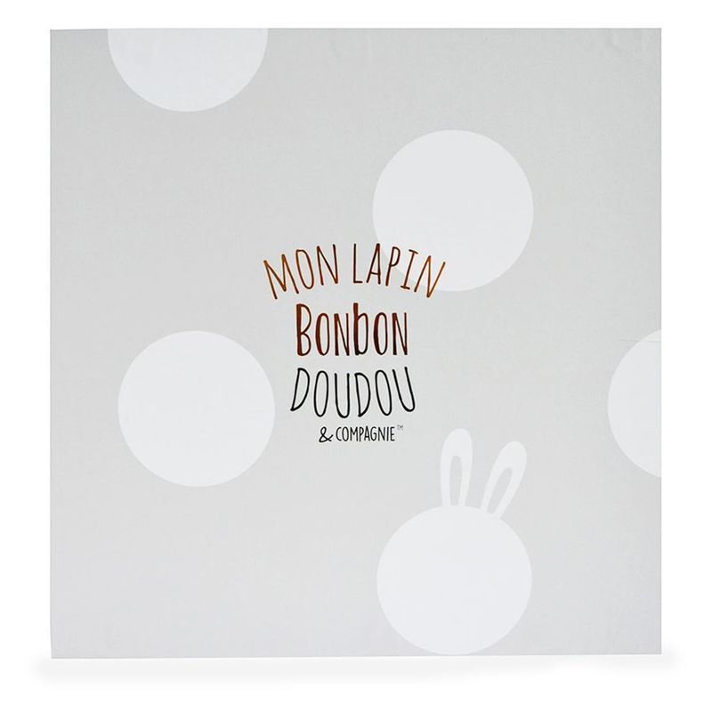 LAPIN BONBON 75 cm + coffre - taupe bunny