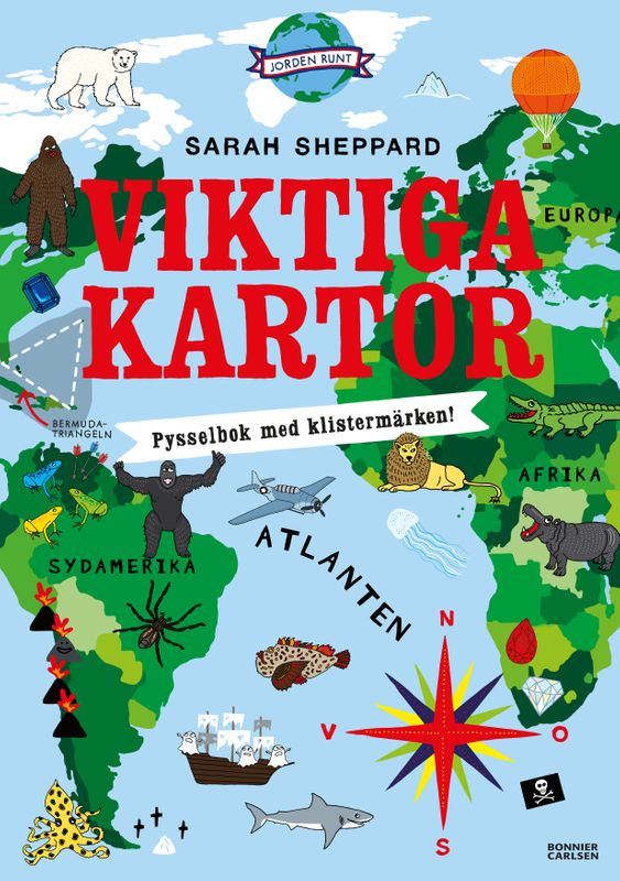 Viktiga kartor- pysselbok med klistermärken