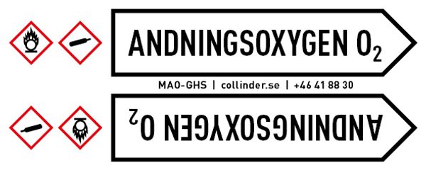 Flo-Code Medicin Andningsoxygen med GHS symbol