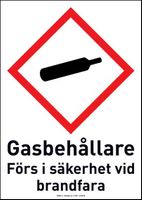 GHS 4 Gasbehållare förs i säkerhet vid brandfara