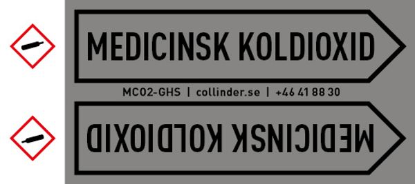 Flo-Code Medicin Medicinsk Koldioxid med GHS symbol