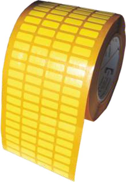Etiketter gul väv, termotransfer