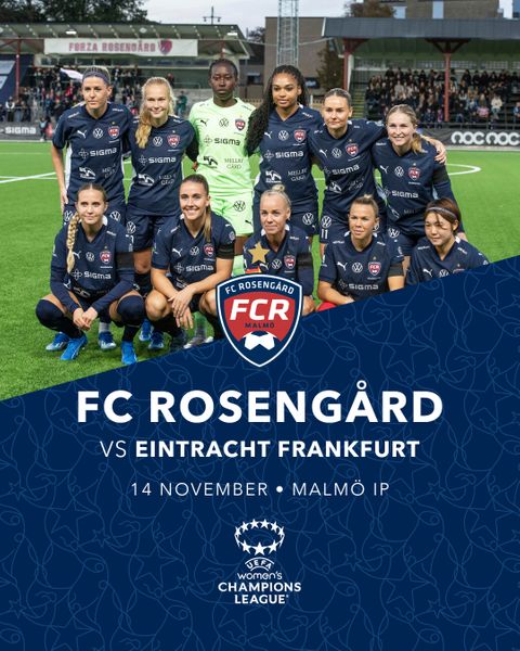 Ikväll stöttar vi FC Rosengård i Champions League.