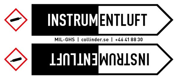 Flo-Code Medicin Medicinsk Instrumentluft med GHS symbol