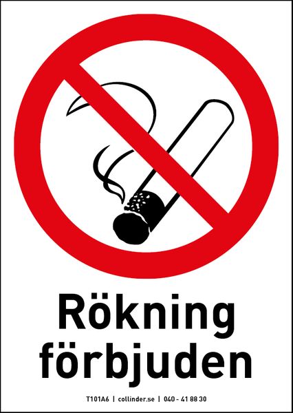 101 Rökning förbjuden