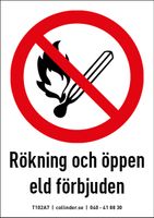 102 Rökning och öppen eld förbjuden