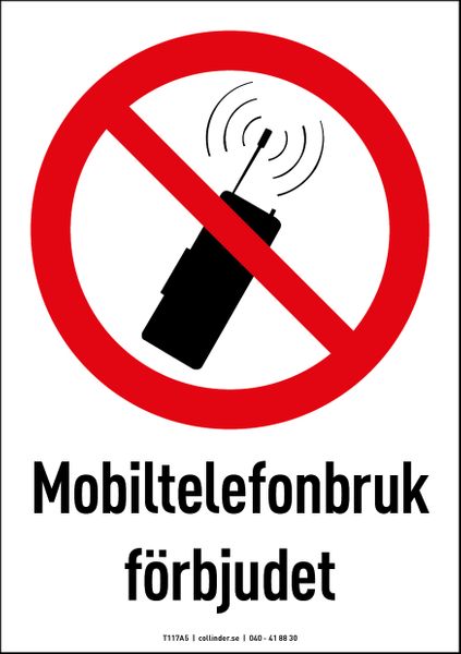 117 Mobiltelefonbruk förbjudet
