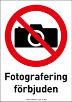 118 Fotografering förbjuden