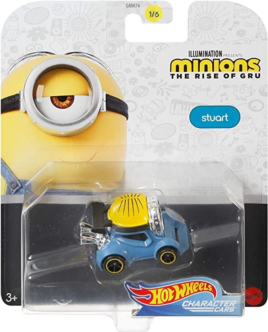 Hot Wheels Mattel GMH79, The Rise of Gru - Minions Character Car - Stuart