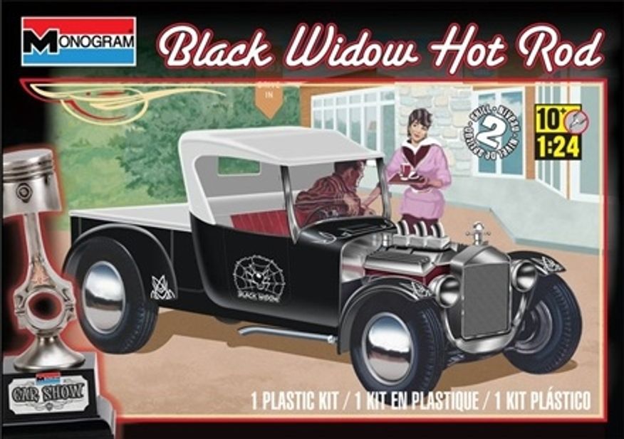 Black Widow Hot Rod Plast Byggsats Monogram