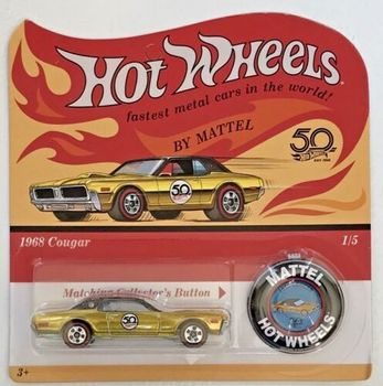 Hot Wheels 50th Anniversary 1/5 1968 Cougar #FTX84 1:64 Scale Diecast