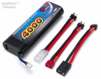 Vapex Li-Po Batteri 2S 7,4V 4000mAh 40C Multi-kontakt Tamiya kontakt