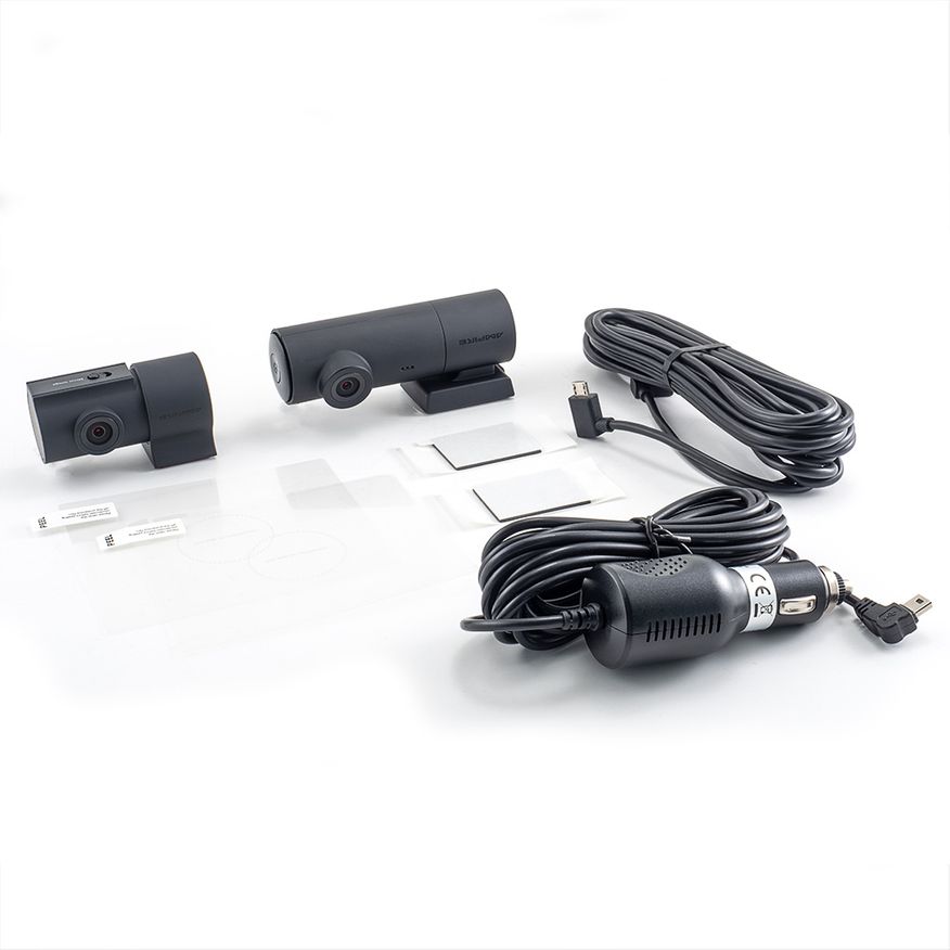 AMPIRE Front & Rear Dual-Dashcam with Full-HD, WiFi and GPS DC2
