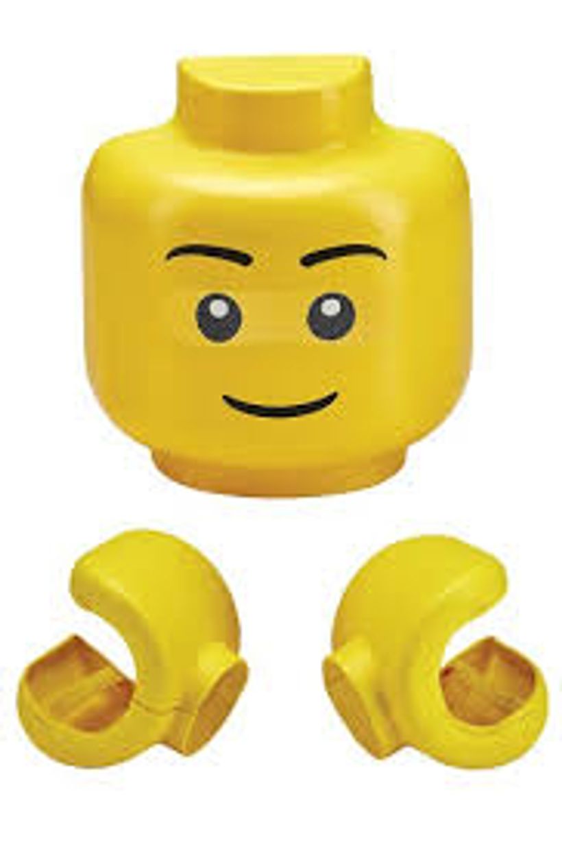Lego Mask och handskar för maskerad och lek