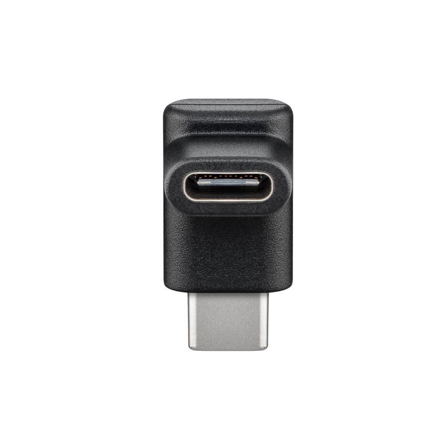 AMPIRE Adapter USB-C™-kabel till USB-C™ 90°, svart