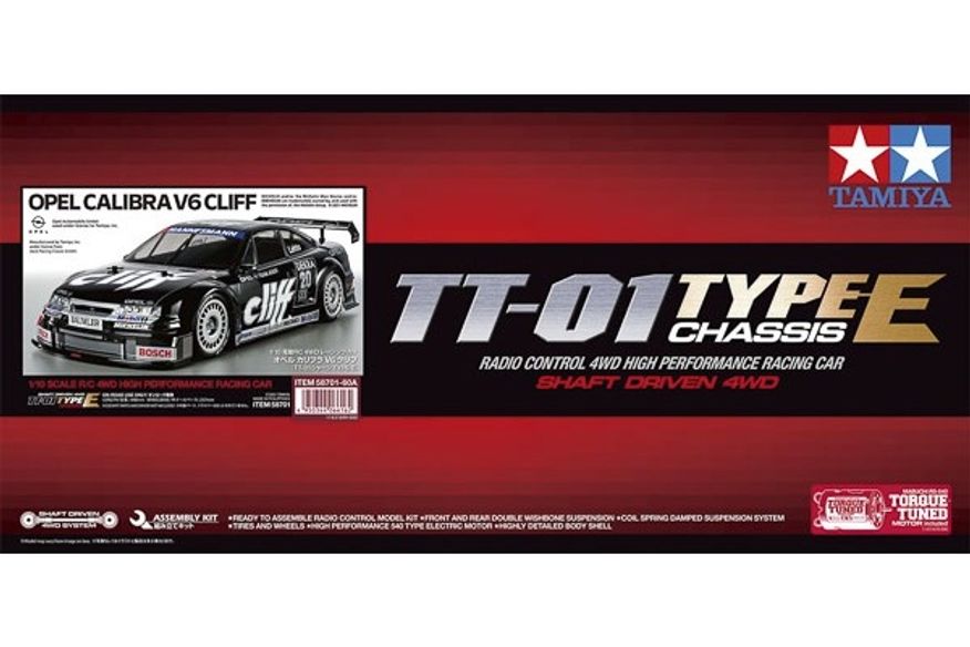 Tamiya 58701 1/10 R/C OPEL CALIBRA V6 CLIFF (TT-01 TYPE-E) 