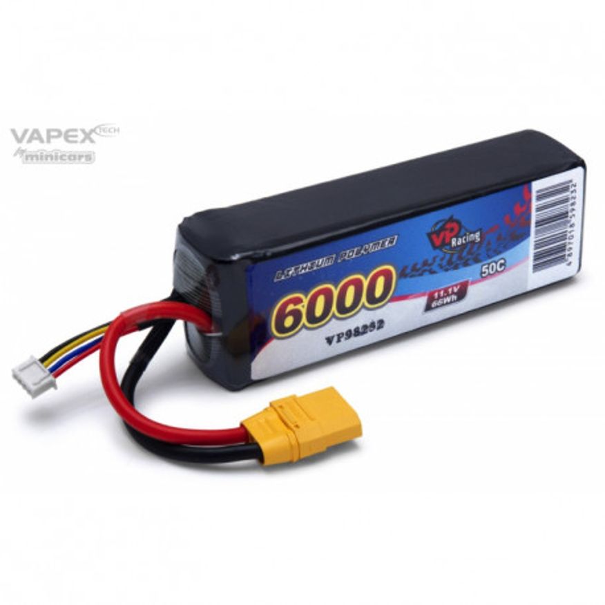 Vapex Li-Po Batteri 3S 11,1V 6000mAh 50C XT90-Kontakt