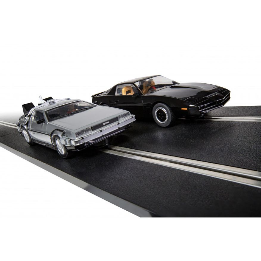 Scalextric C1431P BACK TO THE FUTURE VS KNIGHT RIDER 1980 RACE SET