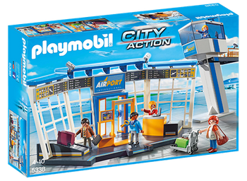 PLAYMOBIL 5338 flygplats med kontrolltorn