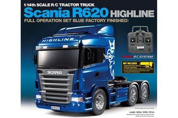 Tamiya 23674 1:14 R/C FULL OPTION - SCANIA R620 BLUE