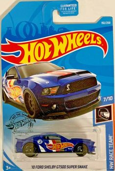 Hot Wheels Race Team 7/10 '10 Ford Shelby GT500 Super Snake 192/250, Blue