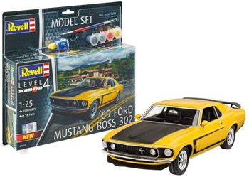 Revell 07025 1969 Boss 302 Mustang 1/24 byggsats, Gift set!