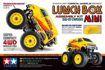 1:24 Tamiya Lunch Box Mini Borst motor Elektrisk Fyrhjulsdrift (4WD) Byggsats