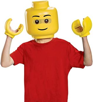 Lego Mask och handskar för maskerad och lek