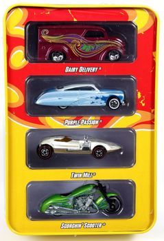 Hot Wheels Since '68 Originals 4-Car Pk Collector Tin Case #L8370 NRFB 2007 1:64
