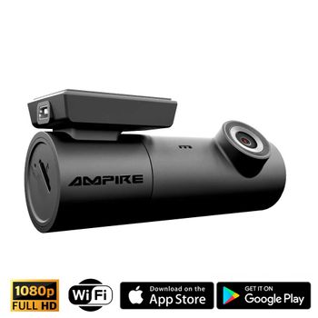 AMPIRE Front Facing Dashcam with Full-HD, WiFi and GPS