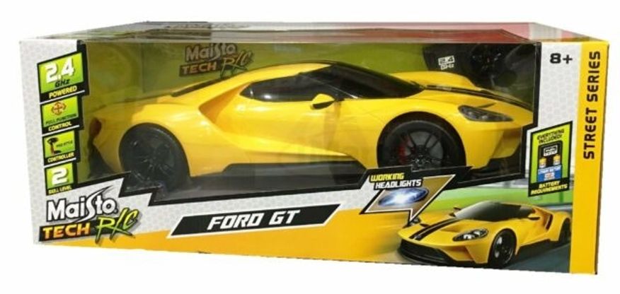 Maisto RC 1/6 Ford GT, yellow with black stripes